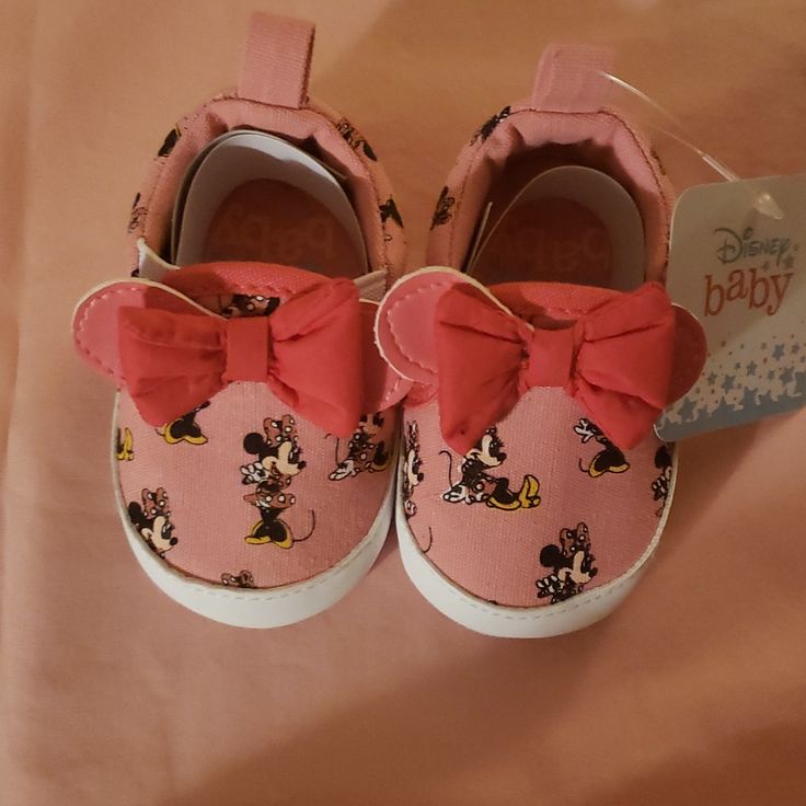 For Sale Are These Never Worn In The Box Disney Minnie Mouse Baby Girl Shoes. They Are So Cute And Would Look Great With Just About Any Outfit. The Color Is Pink With Minnie Mouse Printed On Shoe. They Are Slip Ons So Easy To Get Off And On. The Size They Fit Are 3 To 6 Months. Pink Disney Sneakers With Round Toe, Disney Pink Round Toe Sneakers, Cute Minnie Mouse Sneakers With Round Toe, Cute Minnie Mouse Low-top Sneakers, Casual Pink Minnie Mouse Sneakers, Minnie Mouse Sneakers With Round Toe In Synthetic, Minnie Mouse Synthetic Sneakers With Round Toe, Pink Minnie Mouse Low-top Sneakers, Shoes Disney