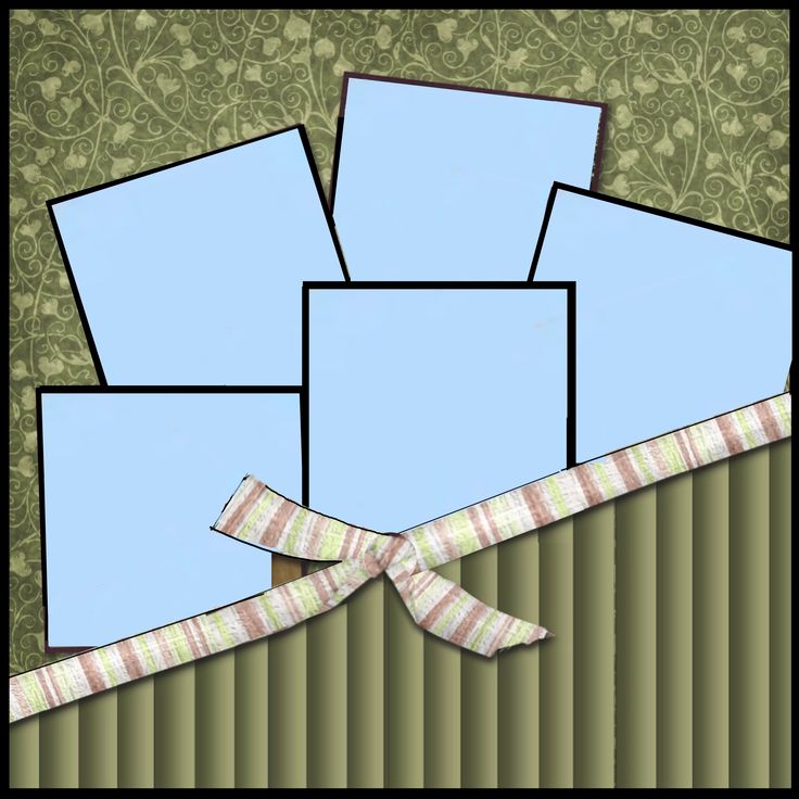 four square frames tied together with a ribbon