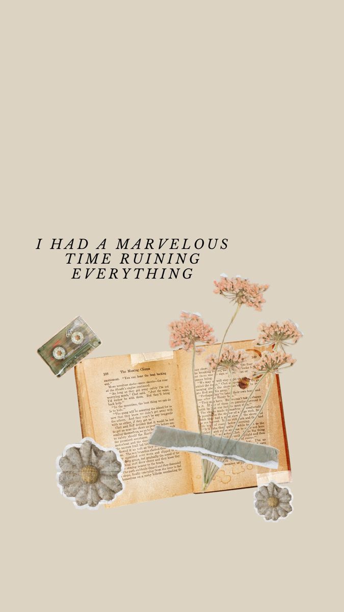 an open book with flowers on it and the words, i had a marvelous time trying everything