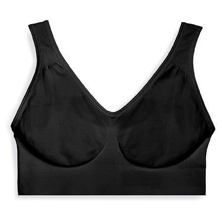 Hanes Cozy Bra, seamless pullover, all day comfort, 96% NYLON/ 4% SPANDEX Made in HONDURAS Black Bra, Honduras, Spandex, Bra, Outfit Accessories, Clothes For Women, Black