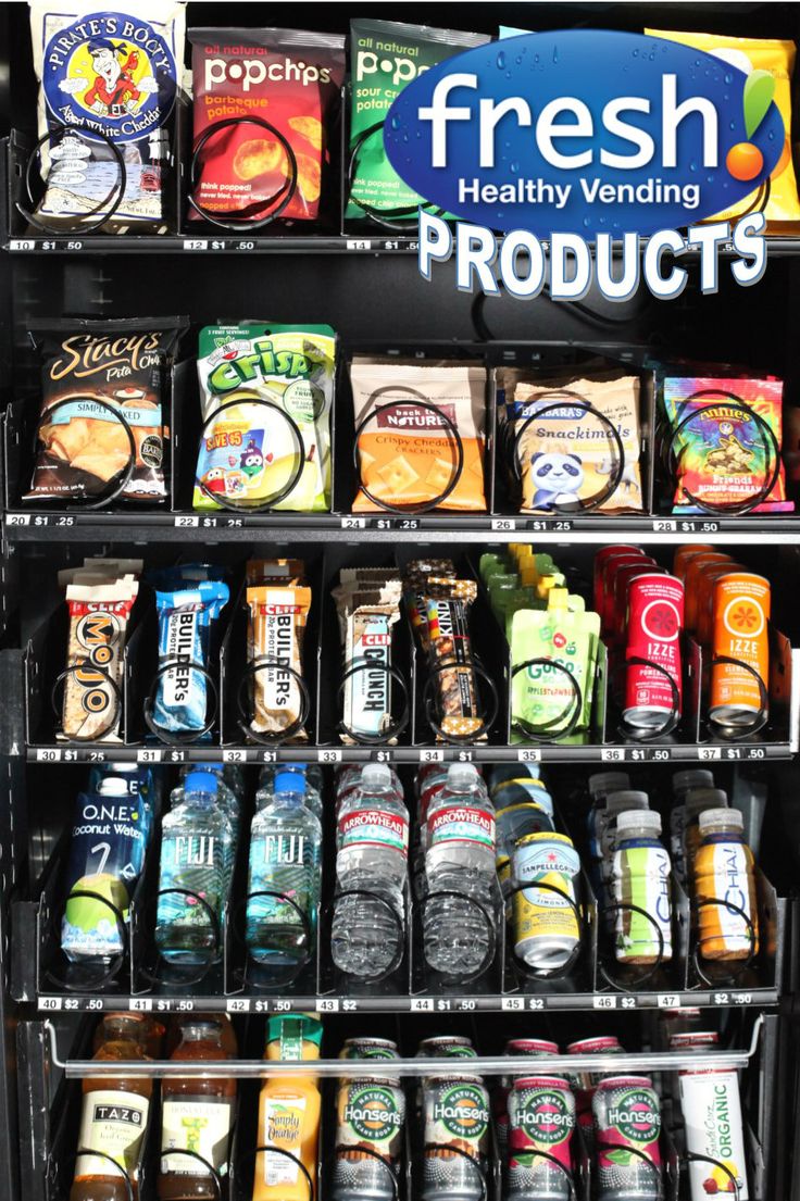 a vending machine filled with drinks and snacks