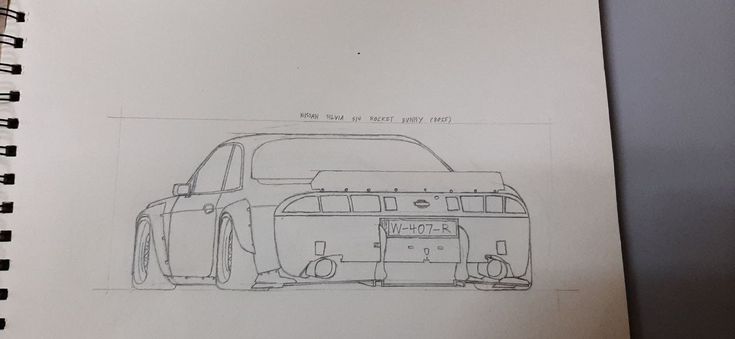 a drawing of a car is shown on a notebook with the title'how do you draw? '