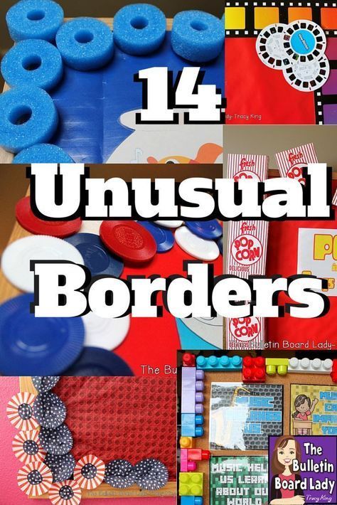 14 Unusual Bulletin Board Boarders Pool noodles, cupcake papers, LEGOS? These unusual and incredibly fabulous border ideas are easy to do. WARNING: Using these in a hallway may cause major student traffic problems as everyone stops to take a look! Boarders For Bulletin Boards, Room Door Ideas, Door Bulletin Boards, Cupcake Papers, Work Bulletin Boards, Library Bulletin Board, Preschool Bulletin, Church Bulletin Boards, Library Bulletin Boards