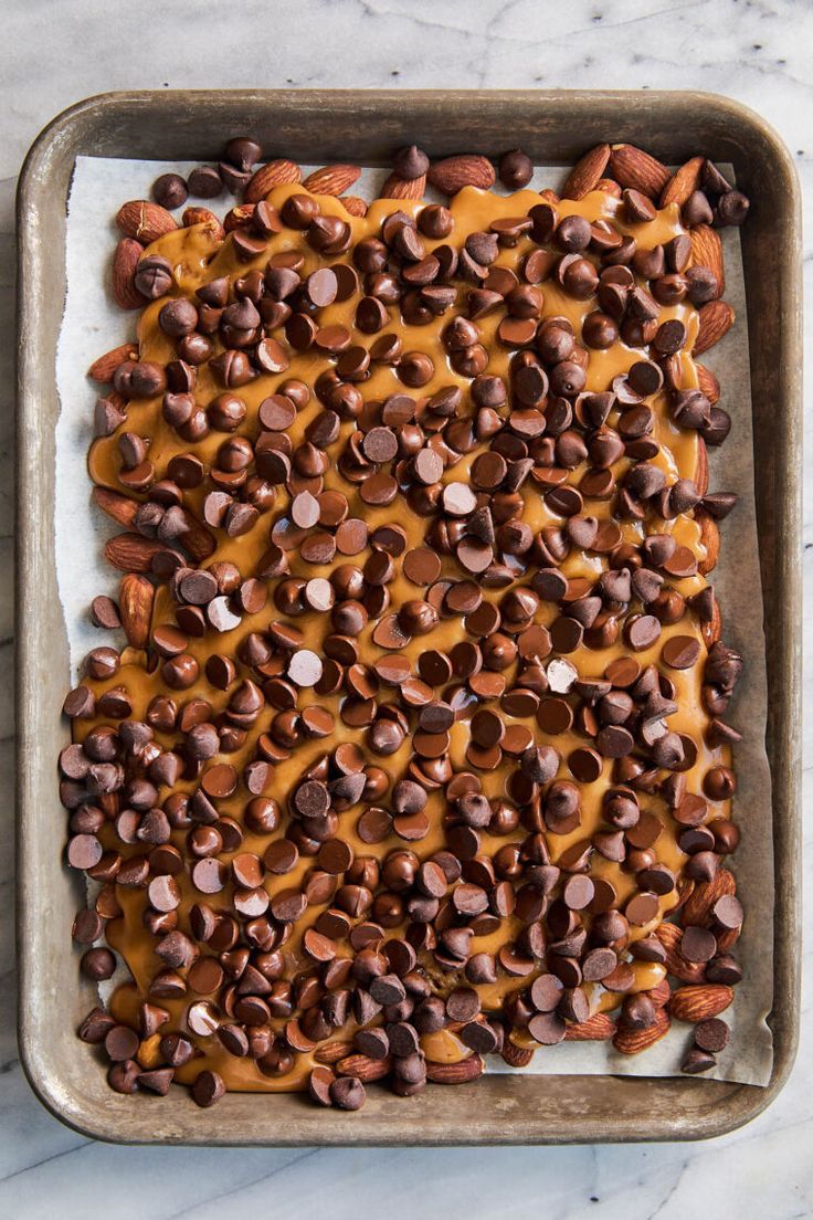 Easy Homemade Toffee - Damn Delicious Homemade Toffee Recipe, Easy Candy Recipes, Homemade Toffee, Toffee Recipe, Almond Nut, Silicone Baking Mat, Baking Mat, Semisweet Chocolate, Candy Recipes