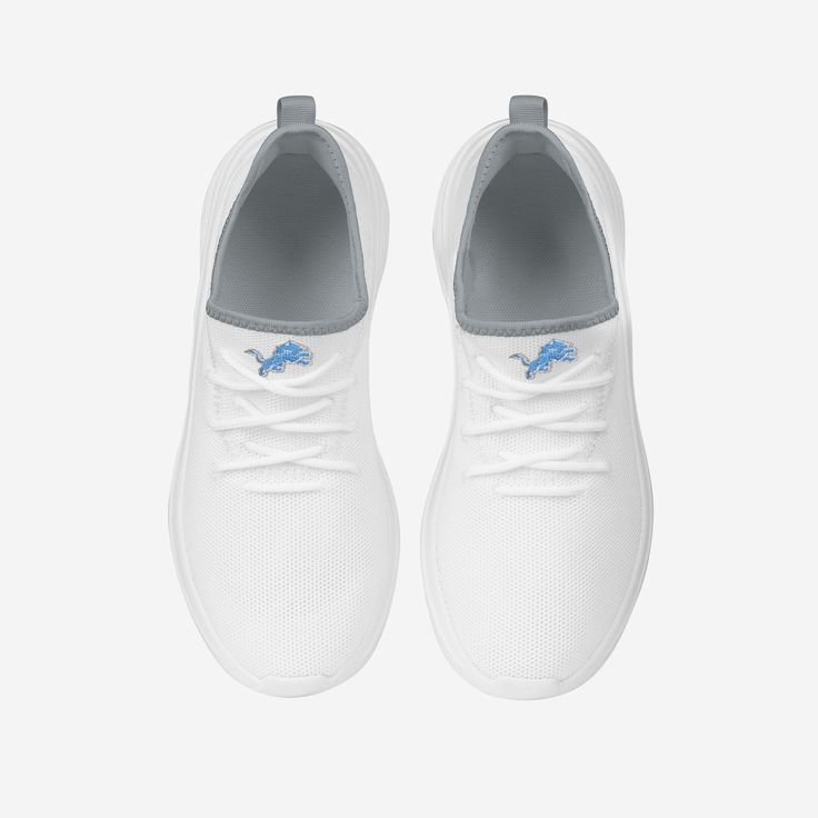 These Detroit Lions Women's Midsole White Sneakers will make sure everyone knows that you're the heart and midsole of your fanbase. Features All-over white design so you can rep the team in style Embroidered team logo displays on tongues, in case there were any doubts where your allegiances lie Embroidered script team name displays on sides for a little extra team spirit Adjustable laces for security Closed, round toe design to make sure you're feeling comfortable and looking sleek Textured outs White Low-top Custom Sneakers With Fade Resistance, White High-top Custom Fade-resistant Sneakers, White Fade-resistant Mid-top Sneakers, White Sneakers With Team Name For Sports, Casual White Custom Sneakers For Running, Casual Running Shoes With Cushioned Footbed For Sports, White Low-top Custom Sneakers For Sports, Custom Low-top Sneakers With Cushioned Footbed For Sports, Low-top Custom Sneakers With Cushioned Footbed