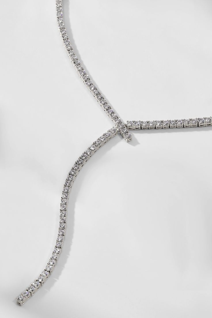 This necklace features all-around cz stones and offers an effortlessly elegant look and adds a sparkle to your day or night! Make a statement with this classic and timeless piece. Elegant Look, Script Type, Cz Necklace, Brass Color, Cz Stone, Wedding Shop, Timeless Pieces, Jewelry Sales, Cubic Zirconia