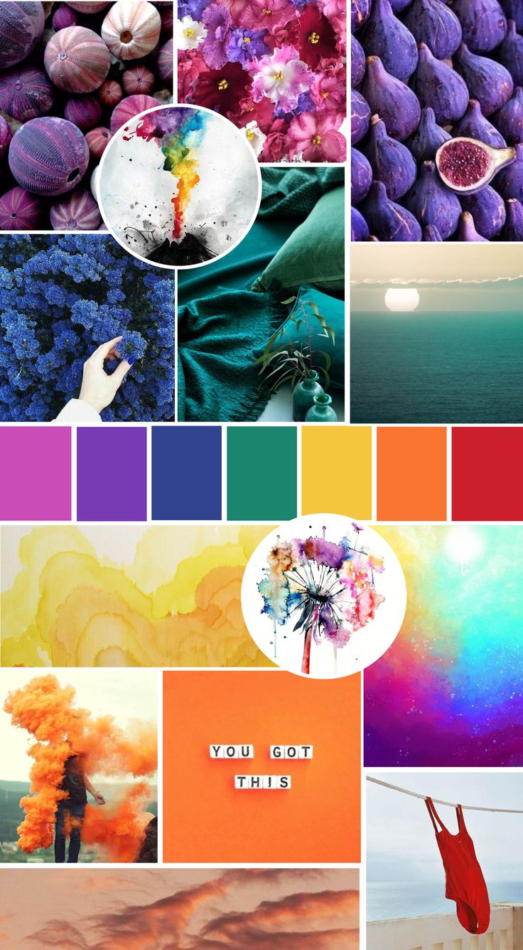 a collage of images with different colors