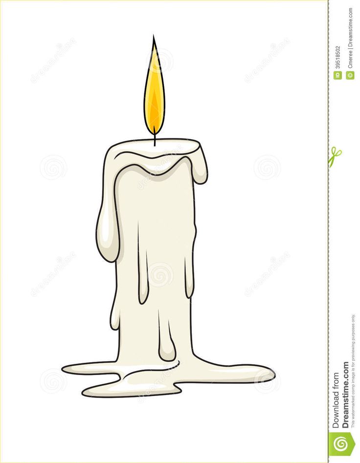 a white candle with a yellow flame