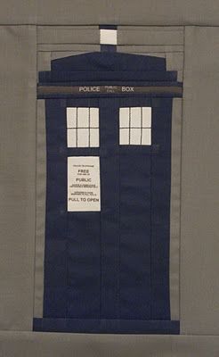 a doctor who is in the back pocket of a quilted wall hanging ornament