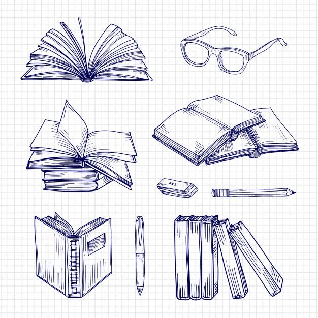 an image of books and glasses