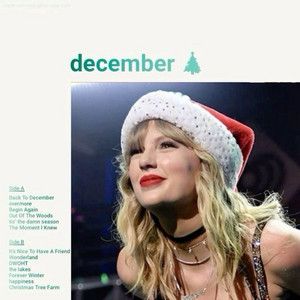 a woman in a santa hat is on the cover of december magazine, with information about her upcoming album