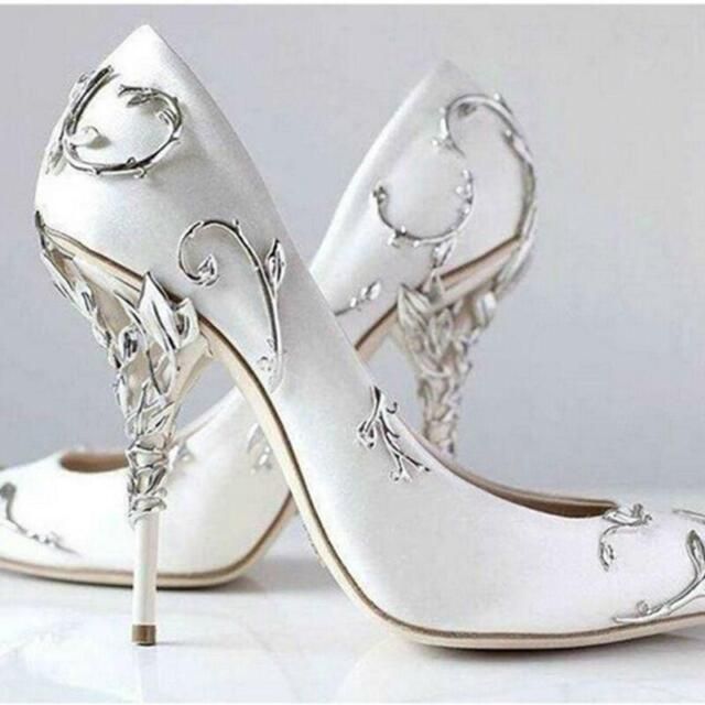 Couture Heels, Hak Tinggi, Dr Shoes, Wedding Pumps, Pointy Toe Shoes, Bridal Wedding Shoes, White High Heels, Prom Heels, Prom Shoes