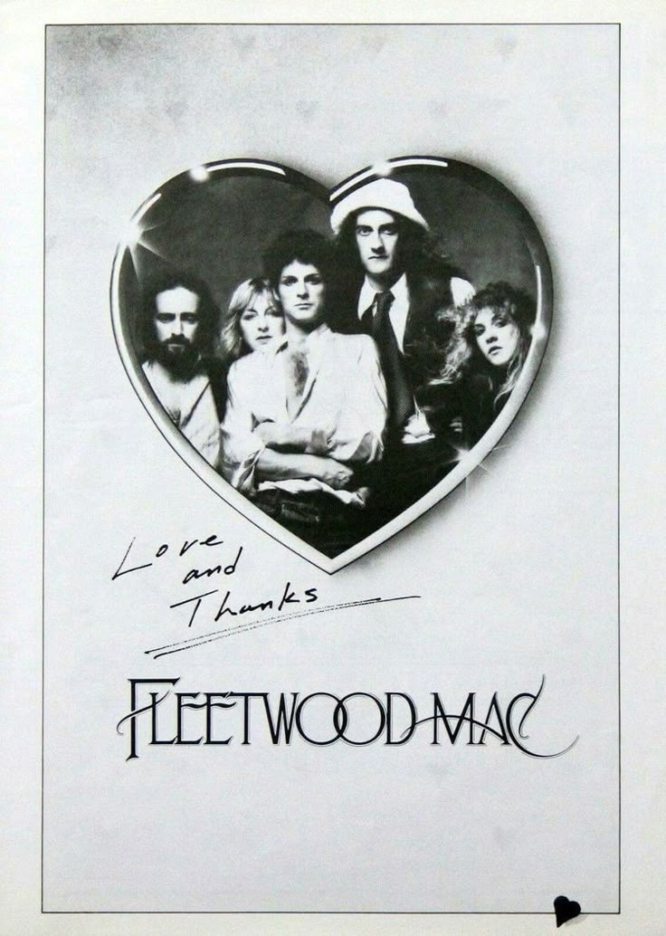 an advertisement for fleetwood's new album, i love you and thanks from the band