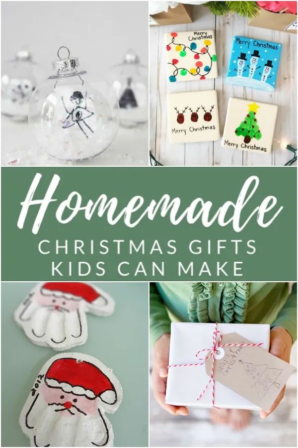 homemade christmas gifts that kids can make with their own handmade ornaments and paper tags