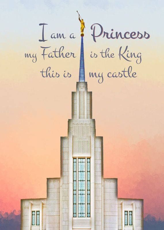 an image of a church with the words, i am a princess my father is the king this is my castle