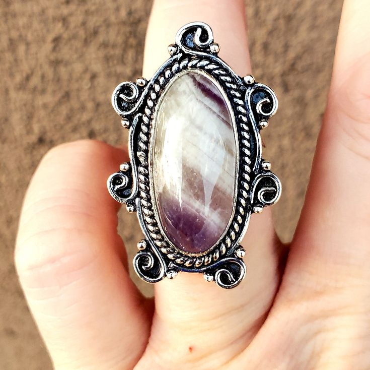 Brand New Handmade Ethnic Chevron Amethyst Silver Ring. 925 Stamped New To Poshmark? Use Referral Code Kimberlyn222 To Receive $10. Bohemian Silver Amethyst Ring, Bohemian Silver Crystal Ring With Stone Setting, Bohemian Amethyst Crystal Ring In Silver, Silver Bohemian Amethyst Rings, Bohemian Amethyst Ring As Gift, Bohemian Amethyst Ring, Bohemian Sterling Silver Amethyst Ring With 925 Stamp, Bohemian Sterling Silver Crystal Ring With Gemstone Accents, Bohemian Sterling Silver Crystal Ring With Large Stone