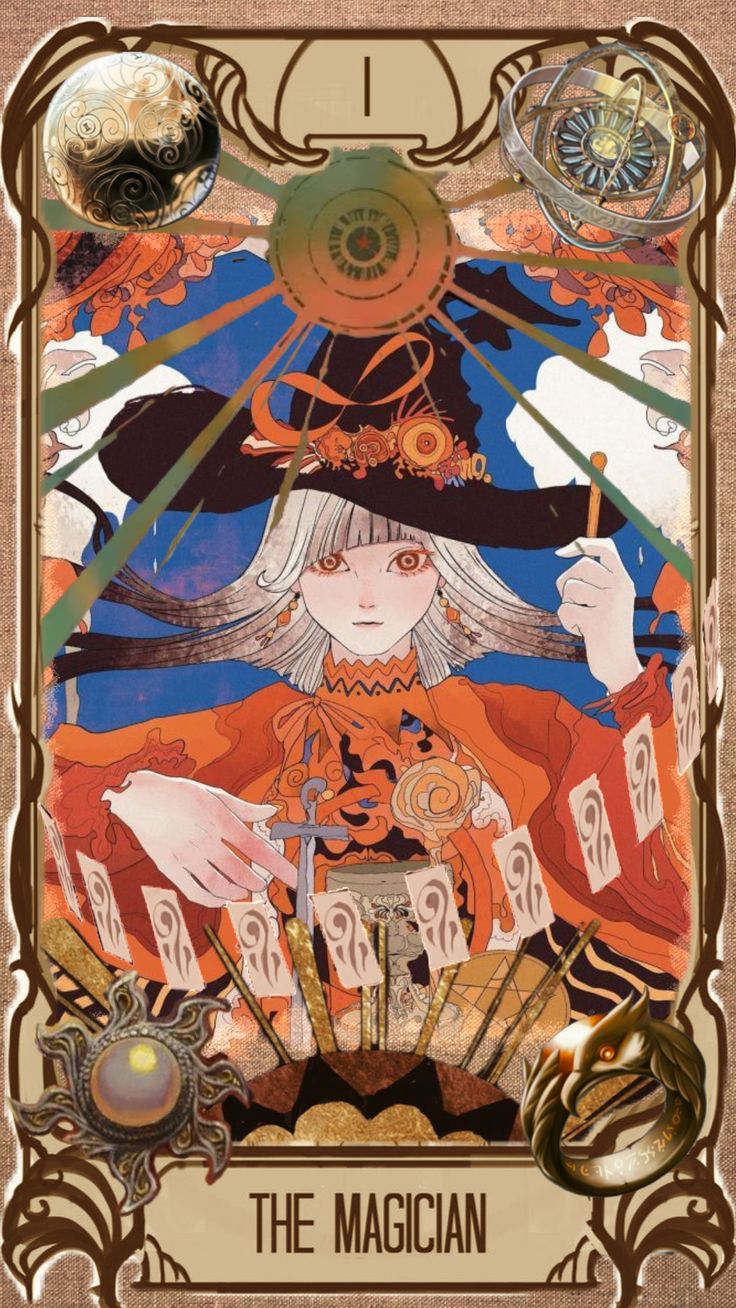 the magician tarot card is shown in this image