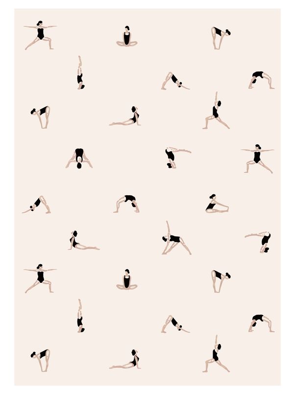 an image of people doing yoga poses in the middle of their body and back legs