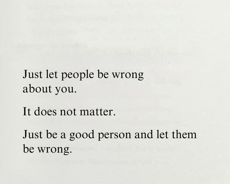 an open book with the words just let people be wrong about you it does not matter