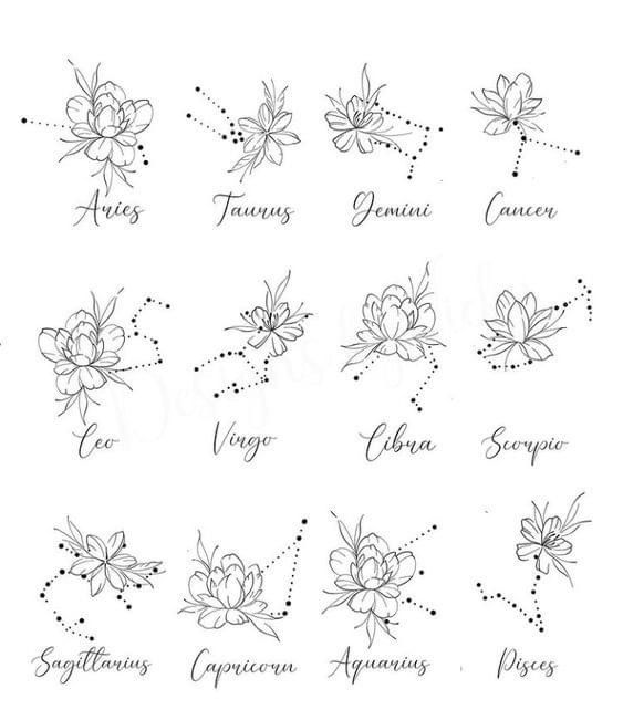 the different types of flowers and their names on a white sheet with black ink, which includes