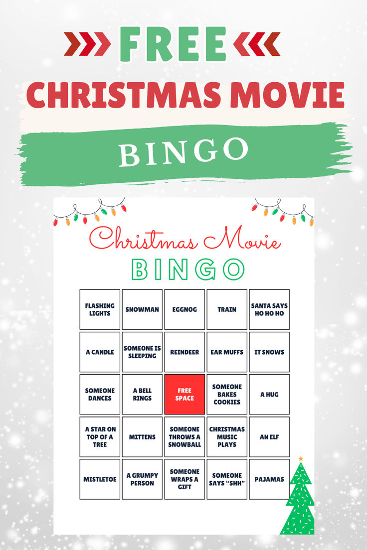 Free Christmas movie bingo card with snow in background Christmas Movie Crafts For Kids, Christmas Night Activities, Christmas Movie Bingo Free Printable, Christmas Movie Activities, Christmas Movie Games, Christmas Bingo Printable Free, Christmas Movie Bingo, Bingo Printable Free, Free Christmas Movies