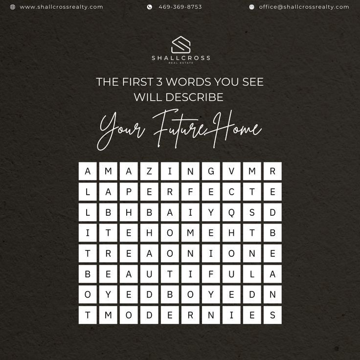 the first words you see will describe your future home