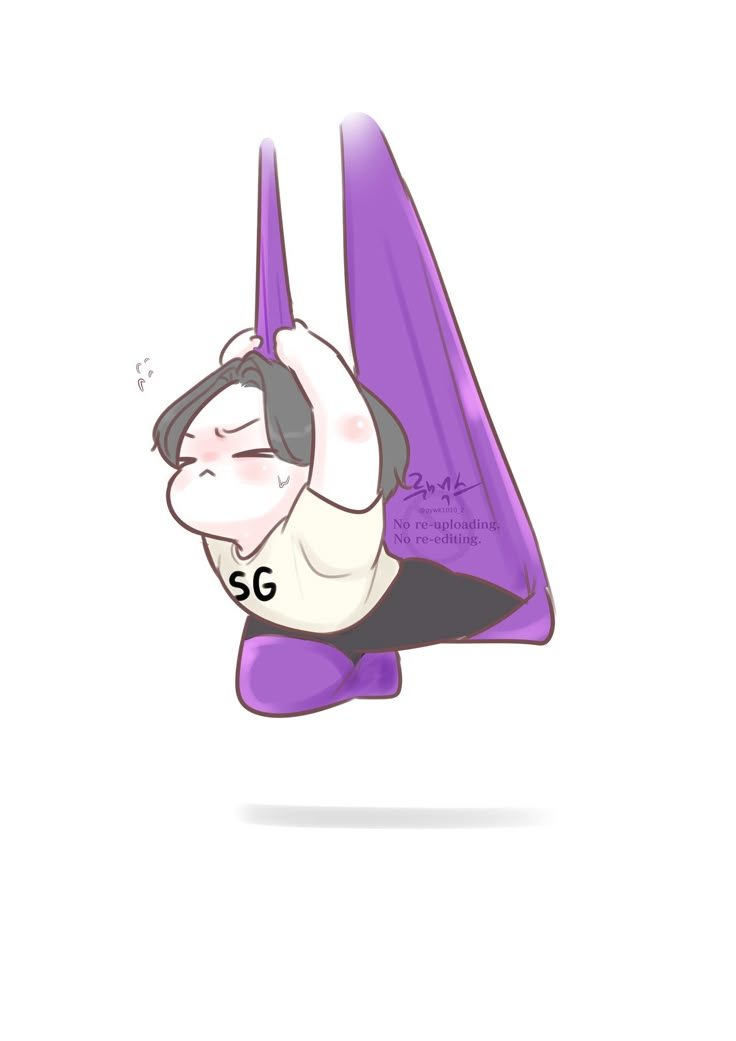 a person doing a handstand on a purple object