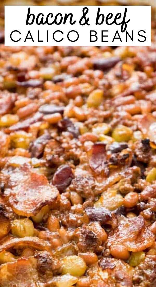 bacon and beef casserole with beans on top