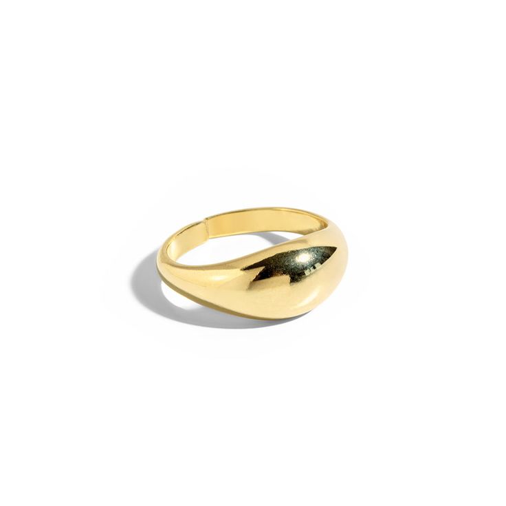 The Drop Ring is a chic and bold statement ring that attracts major attention and elevates any look. Best recommended when stacked as doubles across multiple fingers and combined together with gold and silver. Materials: 14K Gold Plated Brass 925 Sterling SilverHypoallergenic and Nickel FreeSize: Available in two sizes: S: US 3-4.5 M: US 6-8Adjustable In Size This item comes with a one-year warranty.Greeting card and/or gift receipt for exchange is available with purchase at checkout. Modern Tarnish-resistant Wide Band Ring, Classic Wide Band Ring, Trendy Gold Ring With Thick Band, Everyday Polished Dome Ring, Classic Wide Band Open Ring, Tarnish Resistant, Modern Tarnish-resistant Wide Band Promise Ring, Classic Tarnish Resistant Wide Band Open Ring, Modern Wide Band Tarnish Resistant Rings, Trendy Gold Rings With Polished Finish