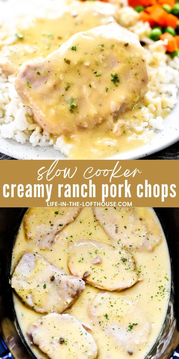 creamy ranch pork chops are an easy dinner recipe