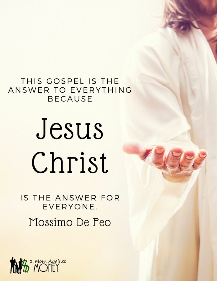 jesus christ is the answer for everyone mosino de feo on this poster