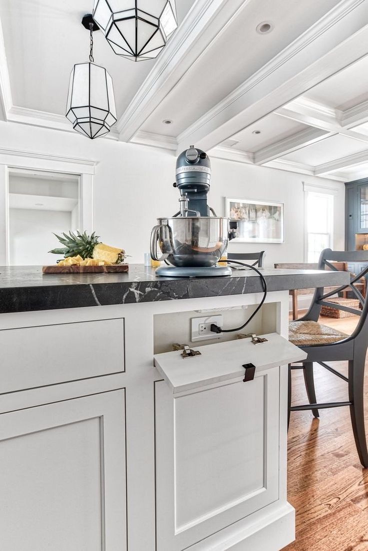 the kitchen is clean and ready to be used as an appliance for cooking