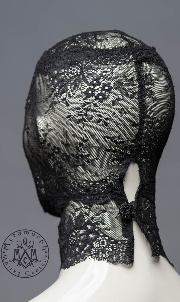 Emma Evans, Lace Hood, Bird Set Free, Structured Fashion, Face Lace, Ropa Upcycling, Lace Mask, Full Face Mask, Lace Veils