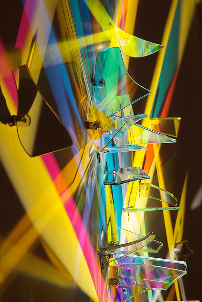 an abstract photograph with bright colors and lines