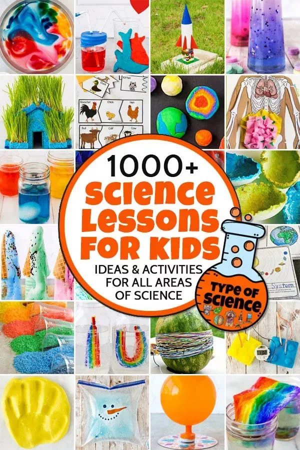 a collage of science lessons for kids