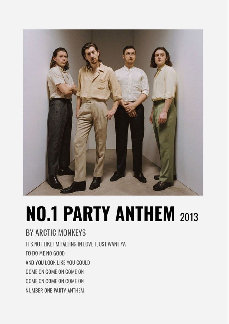 the poster for no 1 party anthem shows three men standing next to each other