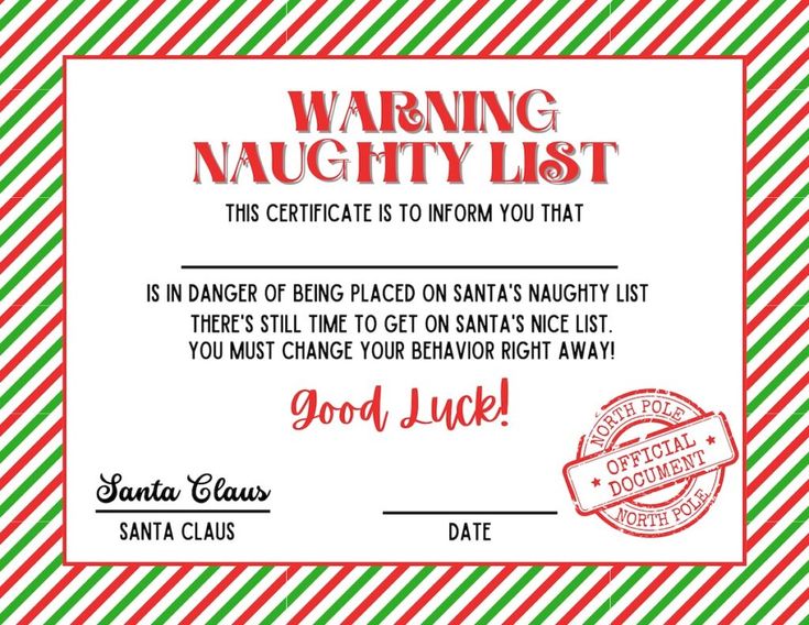 Naught List Elf On The Shelf, Nice List Certificate Free Printable, Christmas Printouts, Free Printable Santa Letters, Santa Nice List, Letter Printables, Christmas Nice List, Elf Report Card, Elf Stuff