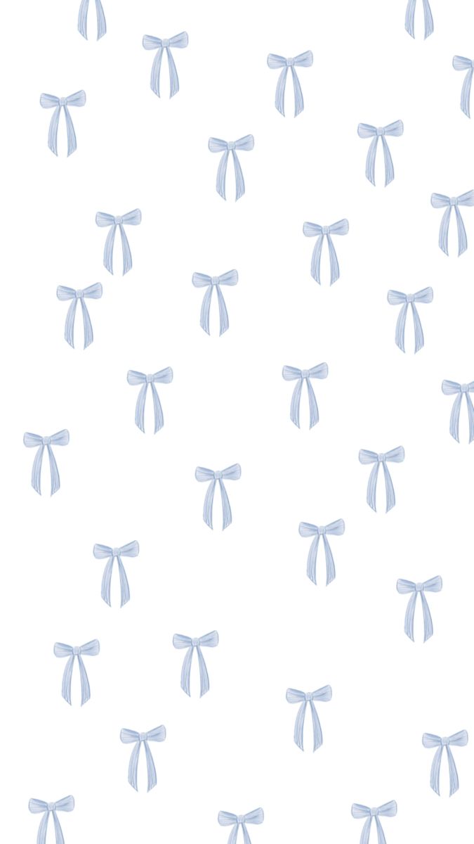 a white background with blue bows on it