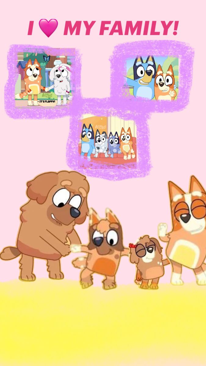 an animated family is depicted in this screenshot from the game, i love my family