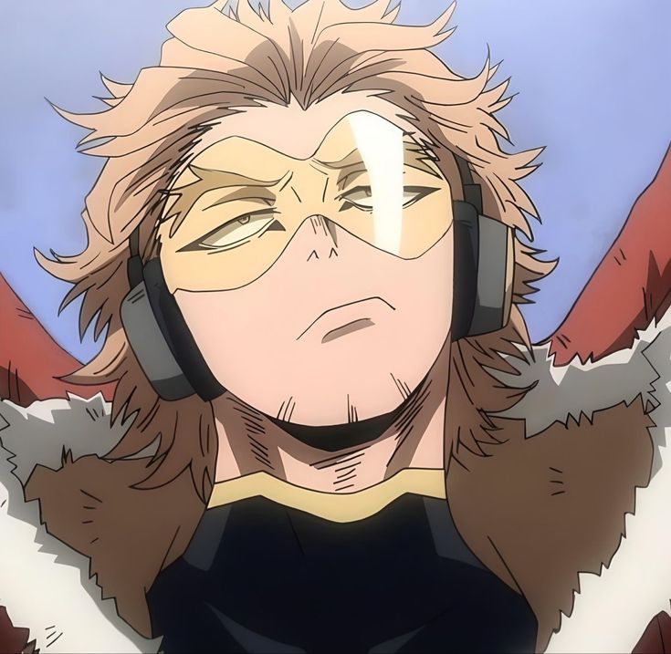 an anime character with headphones on his ears