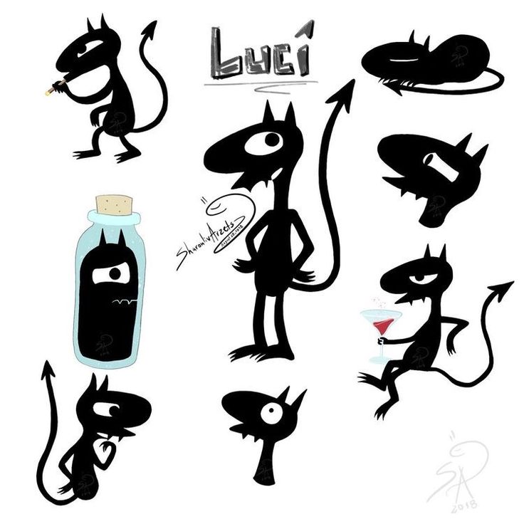 various silhouettes of mice and cats with the word lubi written on them in different languages