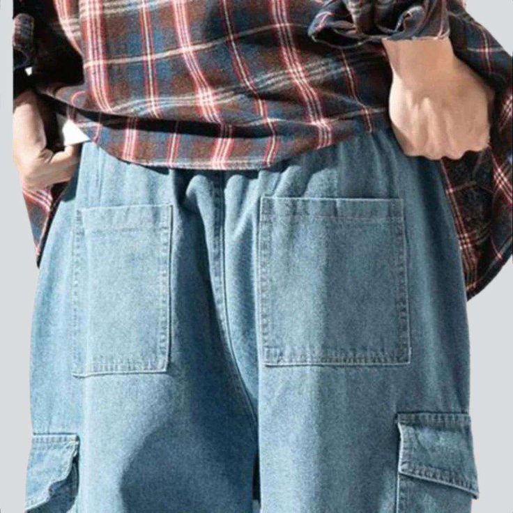 Introducing the 2023 Spring-Summer Collection's trendiest modern statement ââ‚?the Baggy Cargo Stonewashed Denim Pants! Showcasing a unique blend of modern fashion and nostalgic grunge. these mid-rise pants are sure to elevate any outfit. Crafted with premium quality denim. they promise durability and style. making them your next wardrobe staple.Distinctive Features: Grunge Elegance: Tap into the iconic '90s gritty movement with these effortlessly cool pants. Stonewashed Finish: Expertly crafted Baggy Medium Wash Cargo Pants, Casual Cotton Cargo Jeans With Patch Pockets, Casual Baggy Medium Wash Pants, Casual Washed Blue Jeans With Side Pockets, Casual Cotton Cargo Jeans With Multiple Pockets, Casual Washed Blue Cargo Jeans With Patch Pockets, Casual Baggy Dark Wash Pants, Casual Dark Wash Baggy Pants, Casual Baggy Denim Bottoms