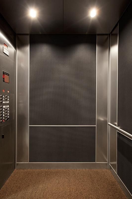 the elevator is empty and ready to be used