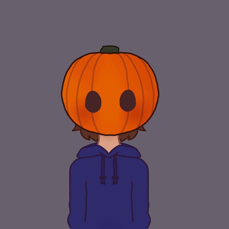 A drawn person with a pumpkin on their head, wearing a blue hoodie, and eyes blinking Pumpkin Head Drawing Cute, Pumpkin Faces Drawing, Pumpkin Man Drawing, Pumpkin Head Anime, Pumpkin Head Pfp, Pumpkin Head Oc, Pumpkin Head Aesthetic, Pumpkin Head Drawing, Pumpkin Oc