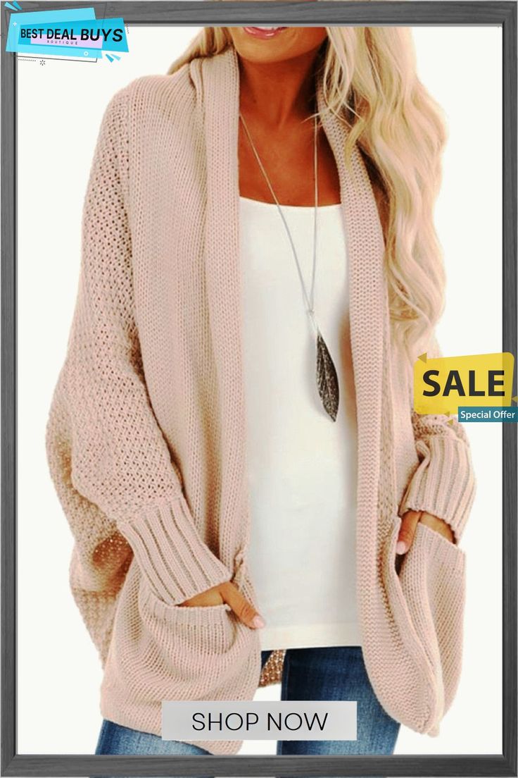 Bat Sleeve Knitted Cardigan Spring V-neck Chunky Knit Outerwear, Beige Knitted Long Sleeve Cardigan, Beige Long Sleeve Soft Knit Cardigan, Open Front Knit Sweater For Layering, Beige Chunky Knit Long Sleeve Cardigan, Beige Long Sleeve Chunky Knit Cardigan, Trendy Open Front Sweater With Open Knit, Open Front Knitted Sweater For Layering, Trendy Open Knit Fall Outerwear