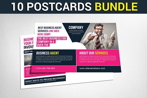 the 10 postcards bundle includes three different designs