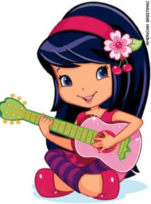 Cherry Jam playing her guitar from Strawberry Shortcake Strawberry Shortcake Pictures, Raspberry Torte, Strawberry Shortcake Cartoon, Strawberry Shortcake Characters, Strawberry Shortcake Party, Cherry Jam, Cute Clipart, Cartoon Girl, Cute Images