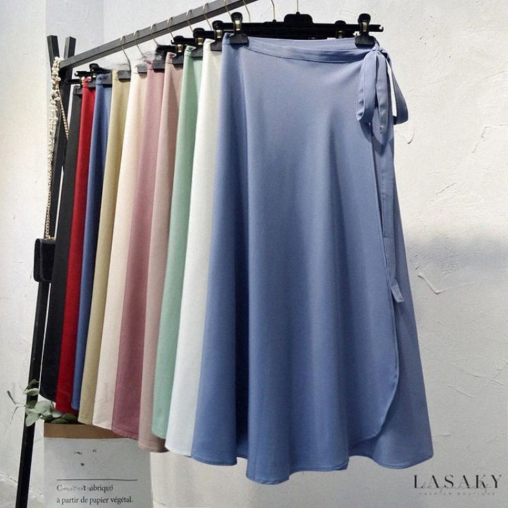 Lasaky - Solid Color High Waist Chiffon Tie-up One-piece Wrap Skirt with Long Ending Hem for Beach Elegant Midi Skirt, Beach Wrap Skirt, Long Wrap Skirt, Woman Clothes, Tattoo Needles, Wrap Around Skirt, Beach Skirt, Eyebrow Tattoo, Beach Casual