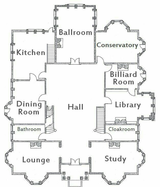 the floor plan for an old house with rooms in each room and stairs leading up to the second floor