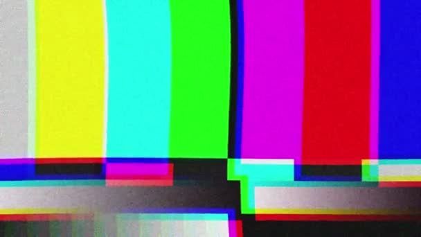 multicolored television screen with no image on it